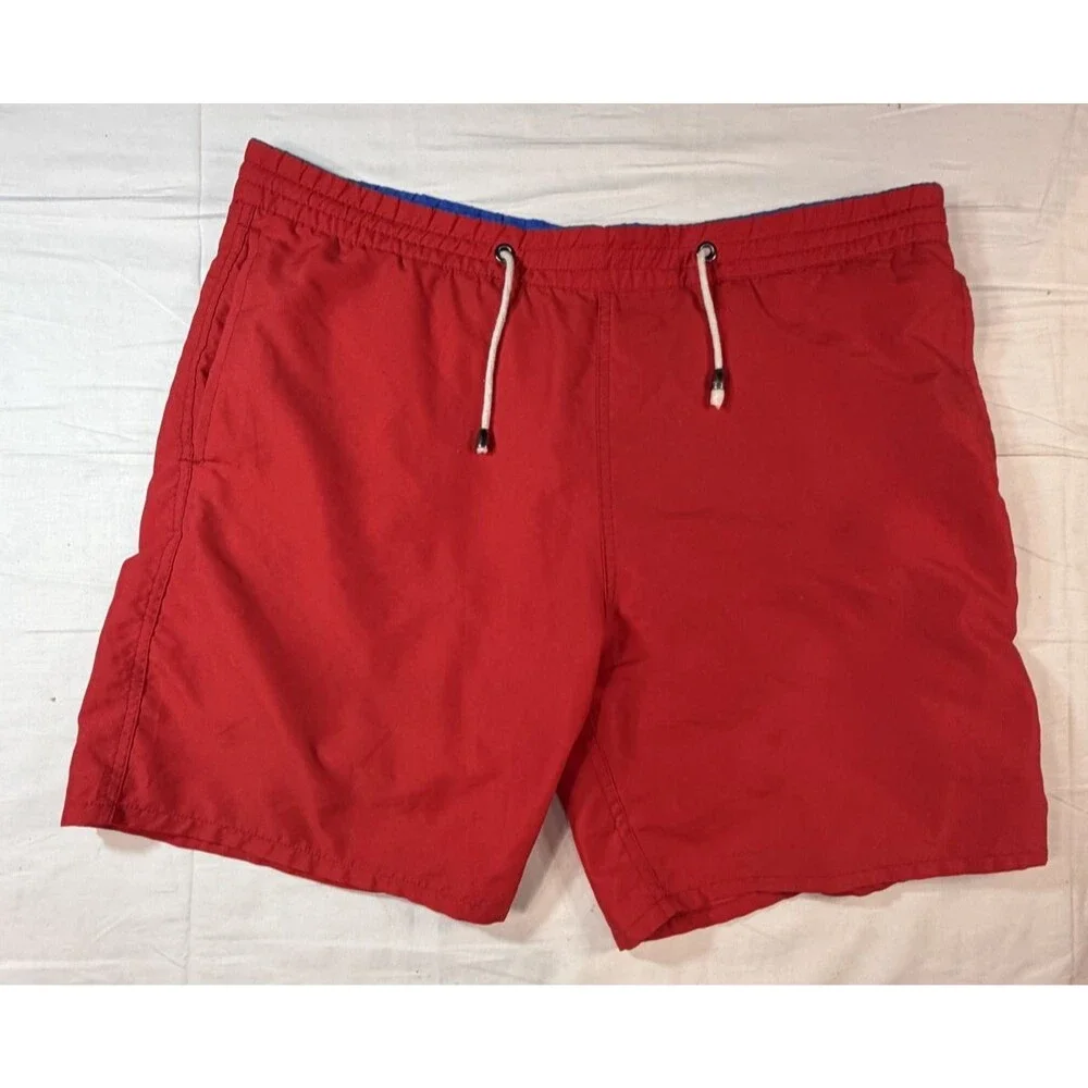SAKS FIFTH AVENUE Solid DRAWSTRING Swim Trunks MEN'S Sea Water SIZE LG